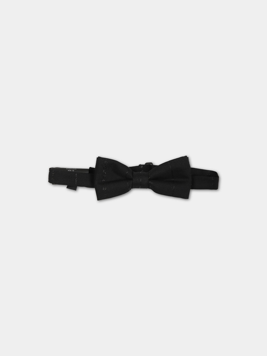 Black bow tie for boy with logo